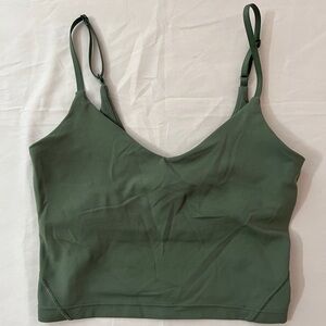 Lululemon Align Scoop Neck Tank Crop Cropped Cami Top Green